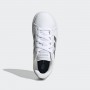 Adidas Grand Court 2.0 K - Branco/Prata