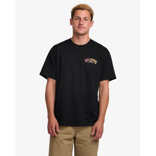 T-shirt Billabong Throwback - Preto