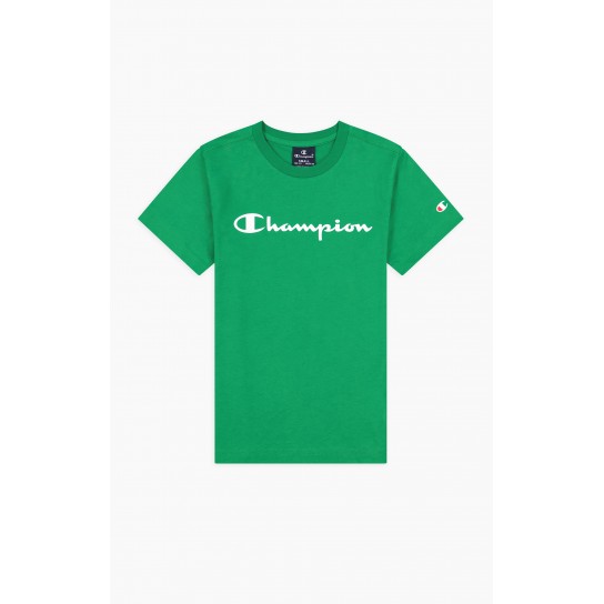 T-shirt Champion Crew Big Logo Jr - Verde