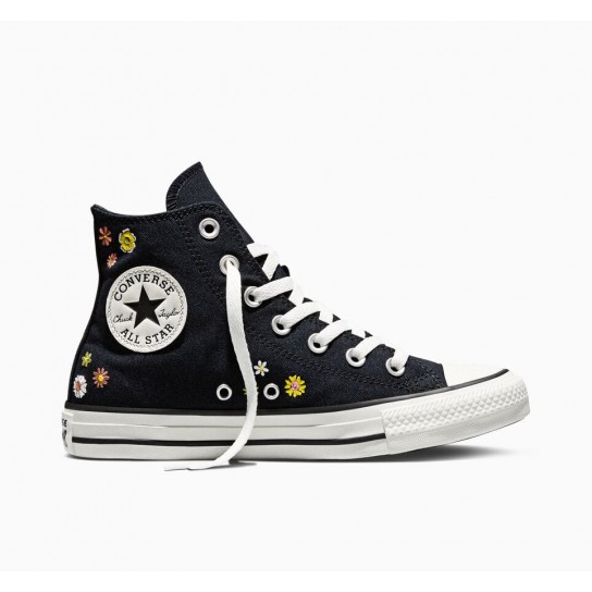 Converse All Star Hi - Preto/Flores