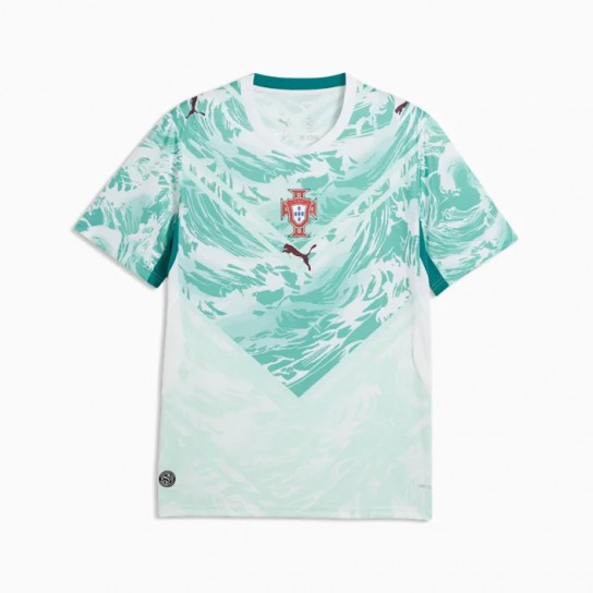 T-shirt Puma FPF Away - Branco/Verde Lagoa