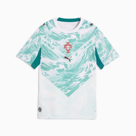 T-shirt Puma FPF Away JR - Branco/Verde Lagoa