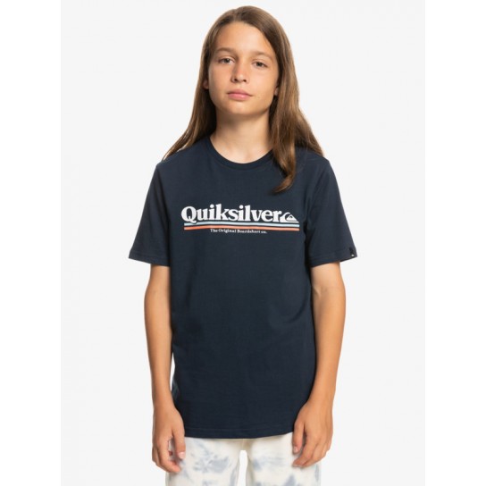 T-shirt Quiksilver Between The Lines Jr - Azul