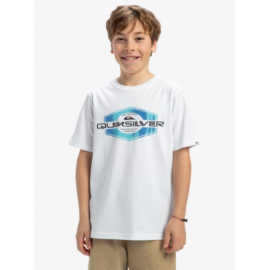 T-shirt Quiksilver Ev Locked Up J - Branco