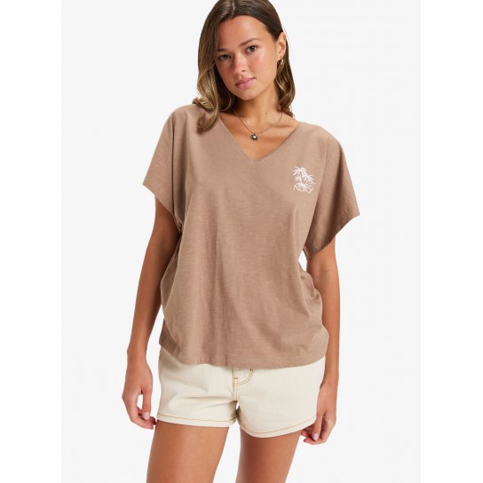 T-shirt Roxy Nightfall - Castanho