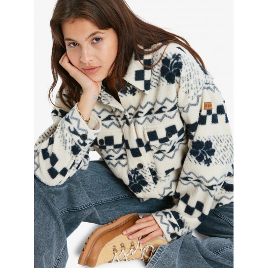 Casaco Roxy Morning Crush Shacket - Branco